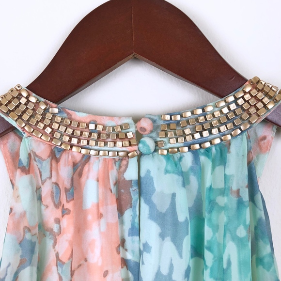 *NEW* Vince Camuto Watercolor Trapeze Dress - Picture 3 of 7